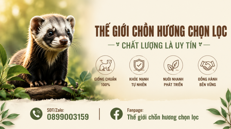 CHỒN GIỐNG KHỎE MẠNH – GIỐNG CHUẨN, NUÔI NHANH PHÁT TRIỂN