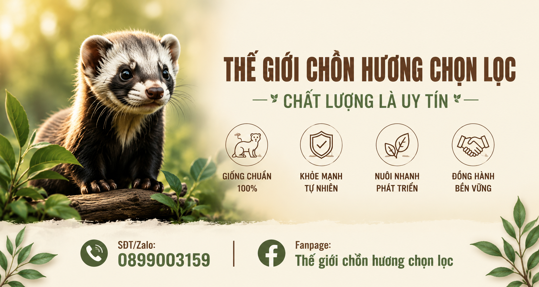 CHỒN GIỐNG KHỎE MẠNH – GIỐNG CHUẨN, NUÔI NHANH PHÁT TRIỂN