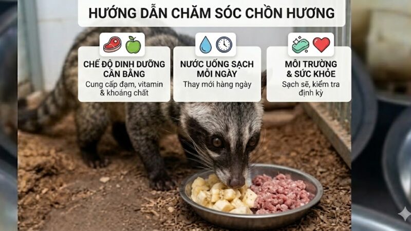 Kỹ Thuật Chăm Sóc Chồn Hương: Bí Quyết Nuôi Khỏe Mạnh, Năng Suất Cao