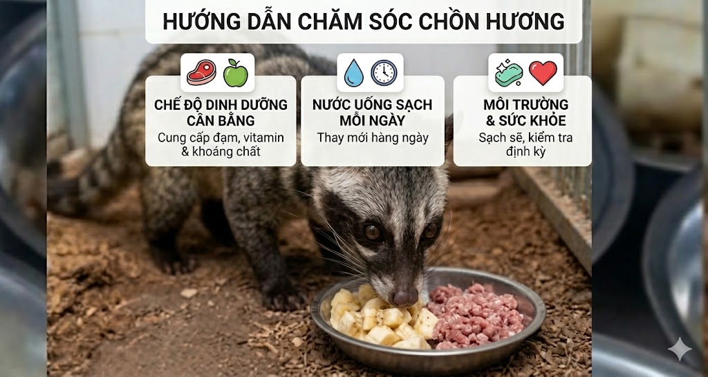 Kỹ Thuật Chăm Sóc Chồn Hương: Bí Quyết Nuôi Khỏe Mạnh, Năng Suất Cao